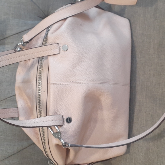 J.crew bristol  pebble pale pink  leather women's  satchel handbag - Picture 8 of 17